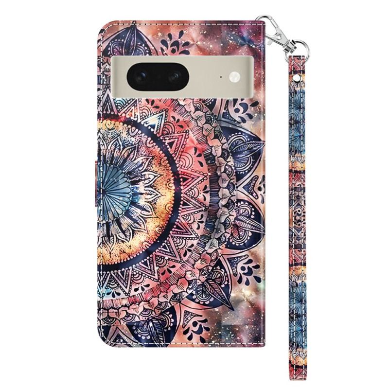 Housse Google Pixel 8 Mandala Coloré à Lanière