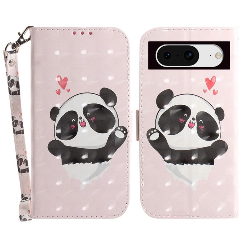 Housse Google Pixel 8 Panda Love à Lanière