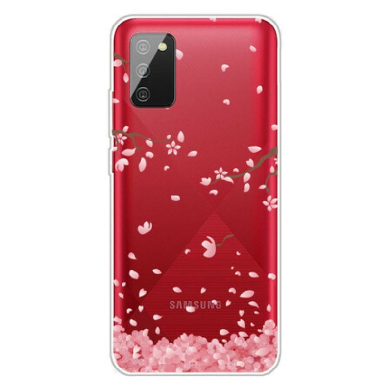 Coque Samsung Galaxy A02s Branches à Fleurs