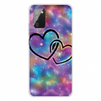 Coque Samsung Galaxy A02s Coeurs Enchaînés