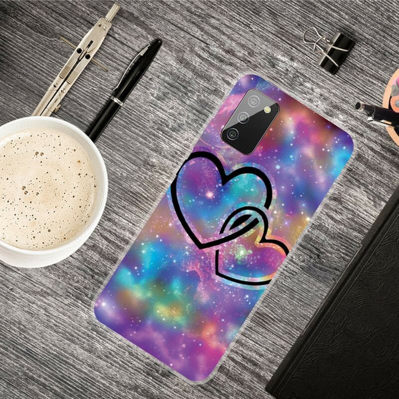 Coque Samsung Galaxy A02s Coeurs Enchaînés