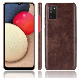 Coque Samsung Galaxy A02s Effet Cuir Litchi