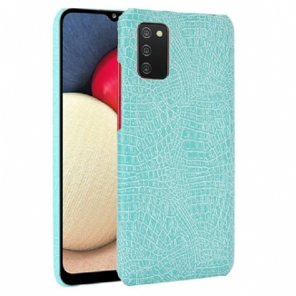 Coque Samsung Galaxy A02s Effet Peau de Crocodile