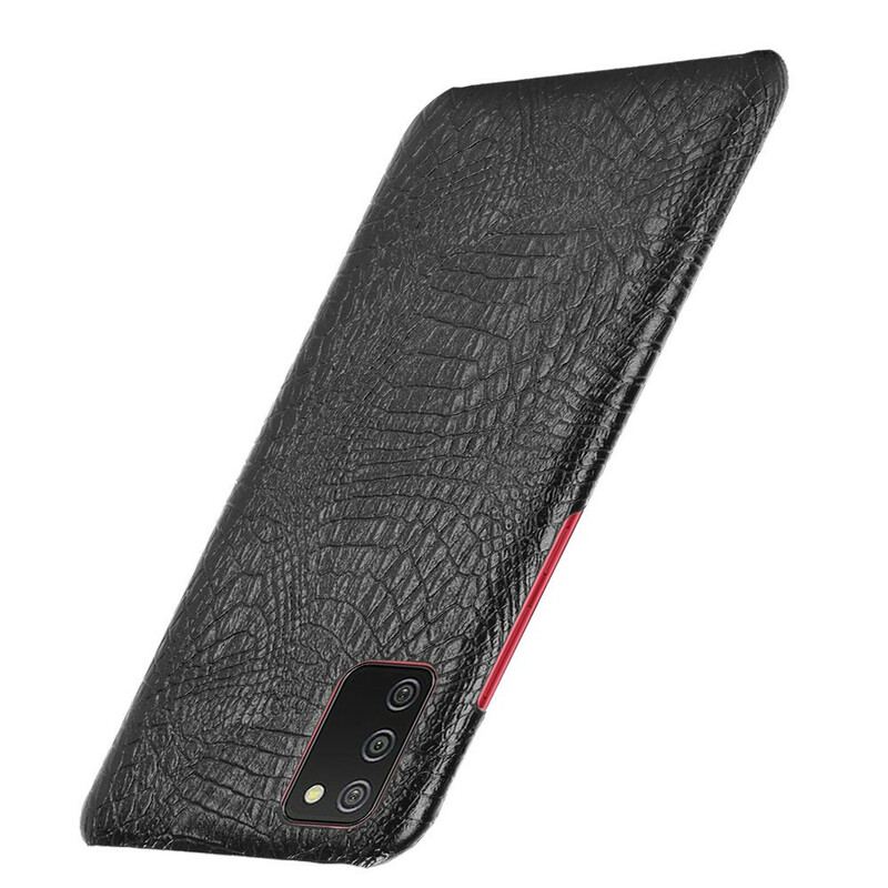 Coque Samsung Galaxy A02s Effet Peau de Crocodile