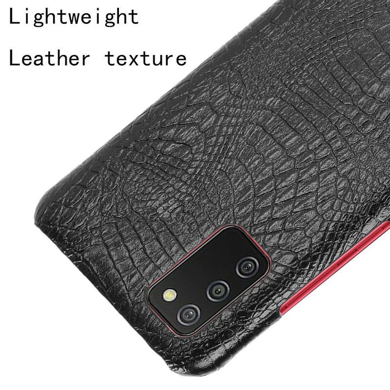 Coque Samsung Galaxy A02s Effet Peau de Crocodile