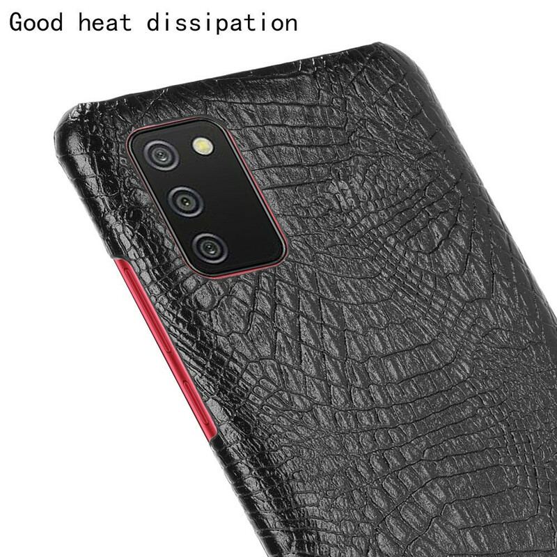 Coque Samsung Galaxy A02s Effet Peau de Crocodile