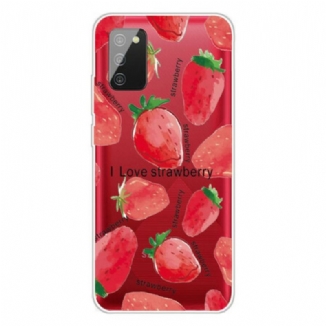 Coque Samsung Galaxy A02s Fraises / i Love Strawberry