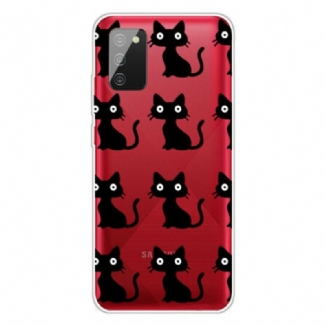 Coque Samsung Galaxy A02s Multiples Chats Noirs