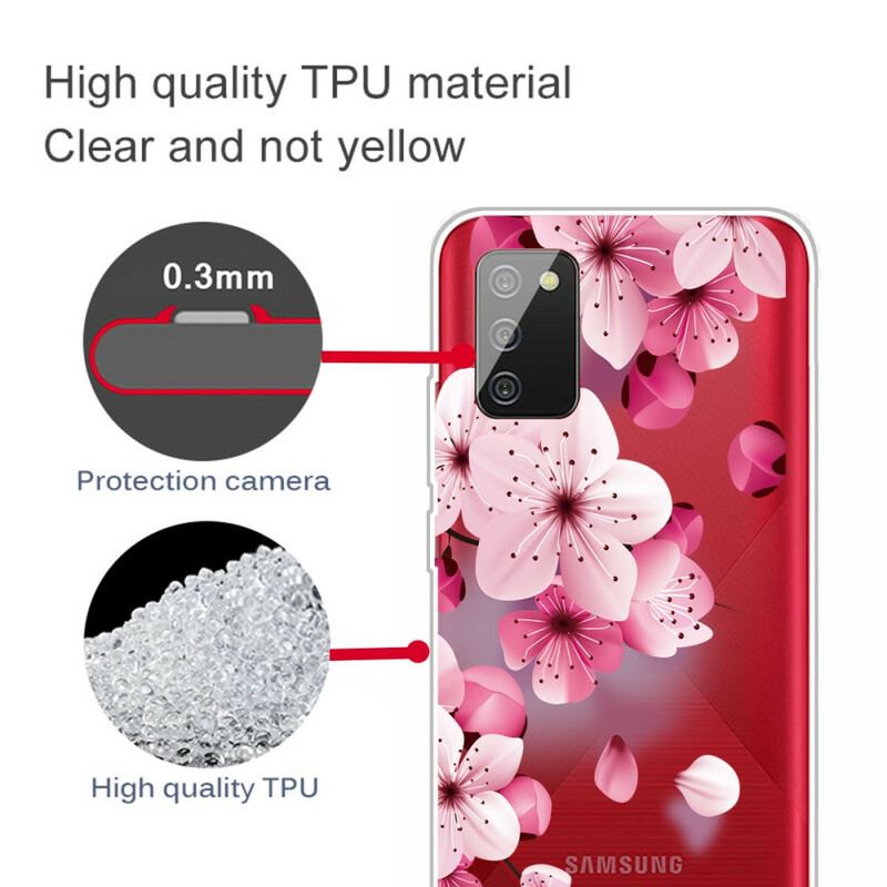 Coque Samsung Galaxy A02s Petites Fleurs Roses