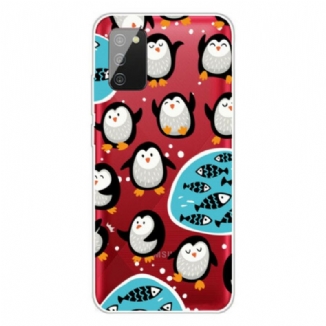Coque Samsung Galaxy A02s Pingouins et Poissons