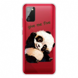 Coque Samsung Galaxy A02s Transparente Panda Give Me Five