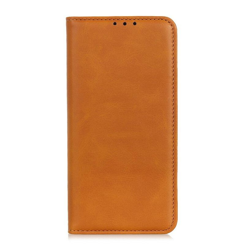 Flip Cover Samsung Galaxy A02s Cuir Fendu Élégance