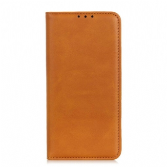 Flip Cover Samsung Galaxy A02s Cuir Fendu Élégance