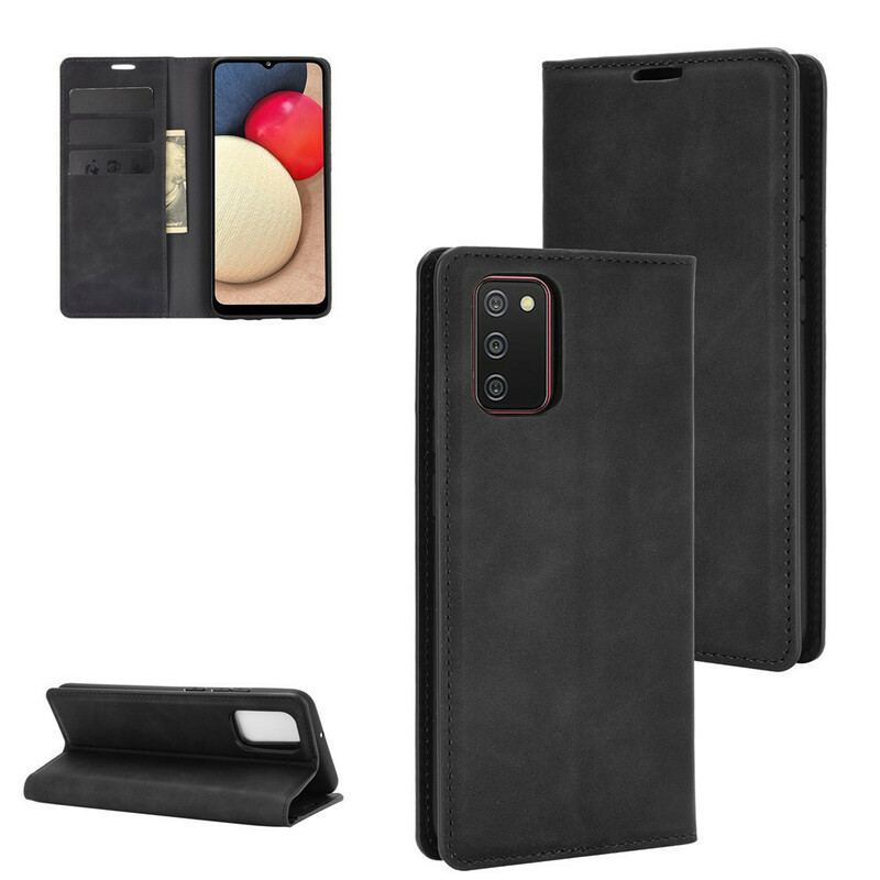 Flip Cover Samsung Galaxy A02s Effet Cuir Douceur