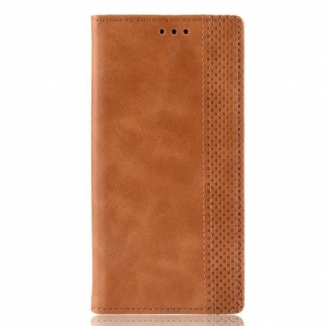 Flip Cover Samsung Galaxy A02s Effet Cuir Vintage Stylisé