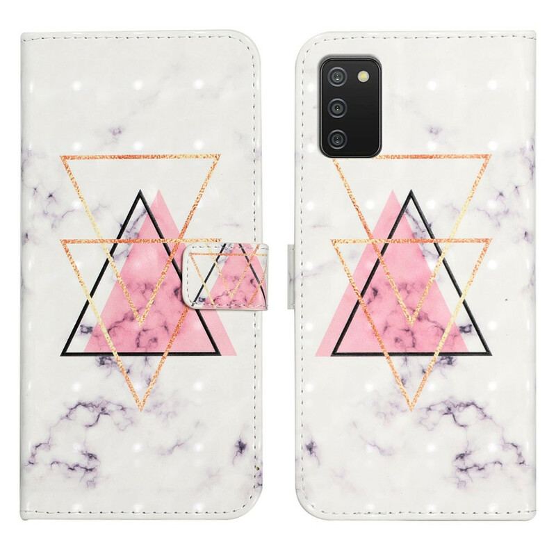 Housse Samsung Galaxy A02s Triangle en paillettes