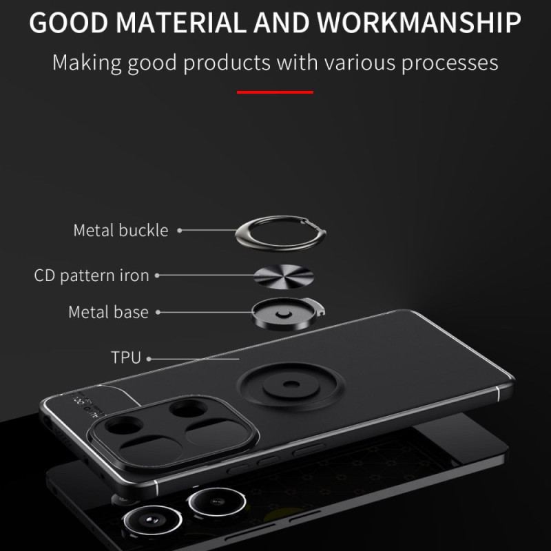 Coque Xiaomi Redmi Note 13 Pro 4G / Poco M6 Pro 4G Anneau Support Métallique