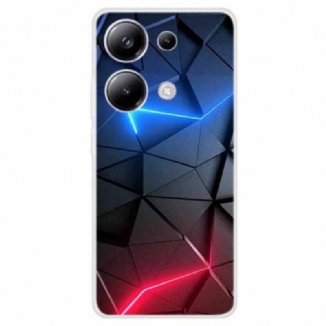 Coque Xiaomi Redmi Note 13 Pro 4G / Poco M6 Pro 4G Motif Rouge et Bleu