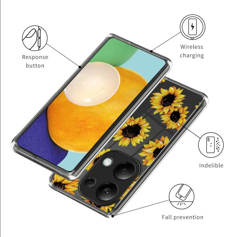 Coque Xiaomi Redmi Note 13 Pro 4G / Poco M6 Pro 4G Motif Tournesols