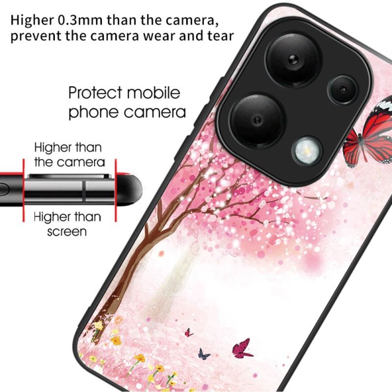 Coque Xiaomi Redmi Note 13 Pro 4G / Poco M6 Pro 4G Verre Trempé Cerisiers en Fleurs