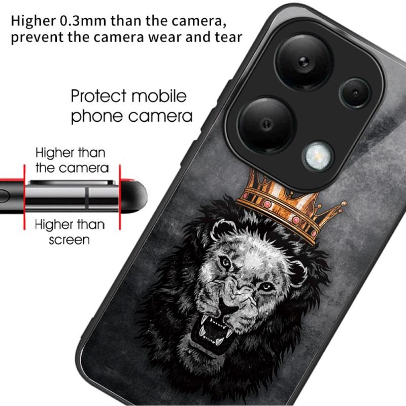 Coque Xiaomi Redmi Note 13 Pro 4G / Poco M6 Pro 4G Verre Trempé Lion Couronné