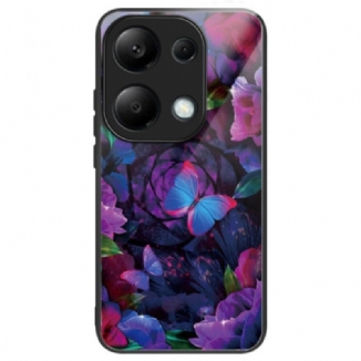 Coque Xiaomi Redmi Note 13 Pro 4G / Poco M6 Pro 4G Verre Trempé Papillons Colorés