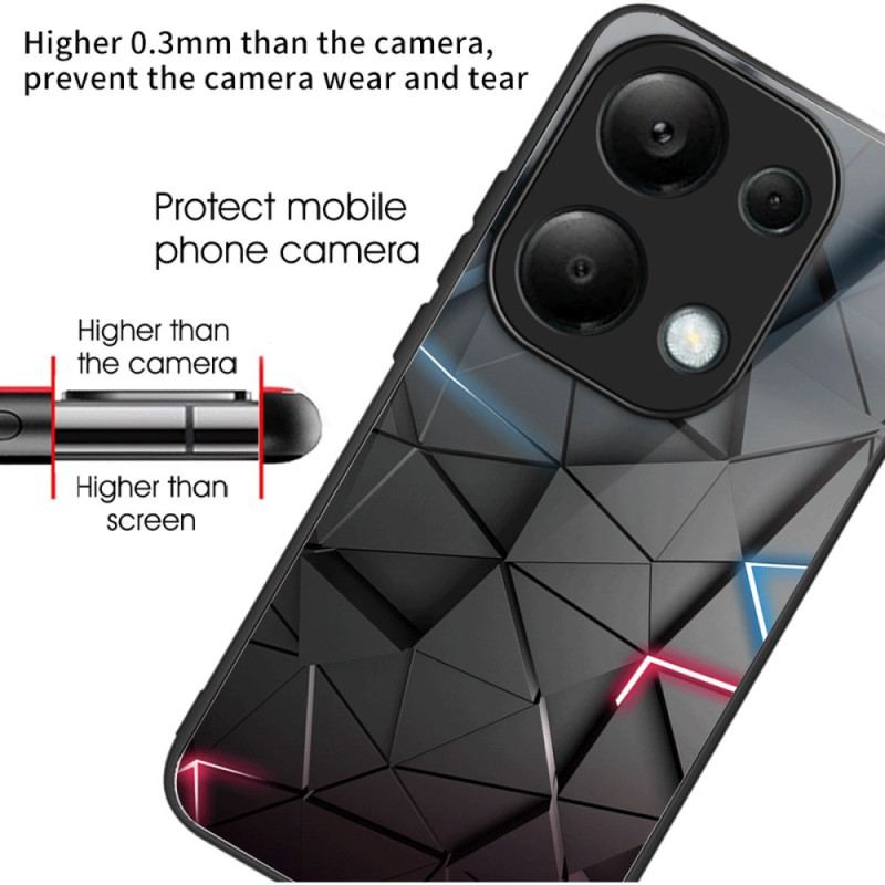 Coque Xiaomi Redmi Note 13 Pro 4G / Poco M6 Pro 4G Verre Trempé Triangles Noirs