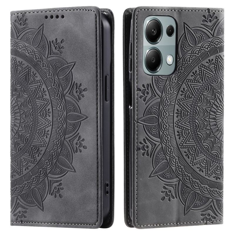 Flip Cover Xiaomi Redmi Note 13 Pro 4G / Poco M6 Pro 4G Effet Daim Mandala