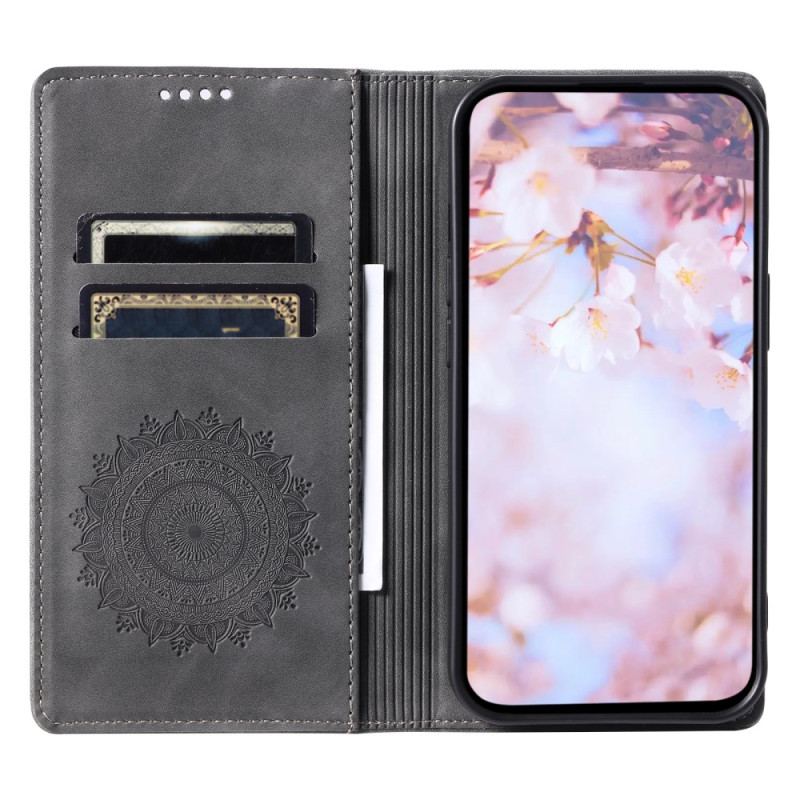 Flip Cover Xiaomi Redmi Note 13 Pro 4G / Poco M6 Pro 4G Effet Daim Mandala