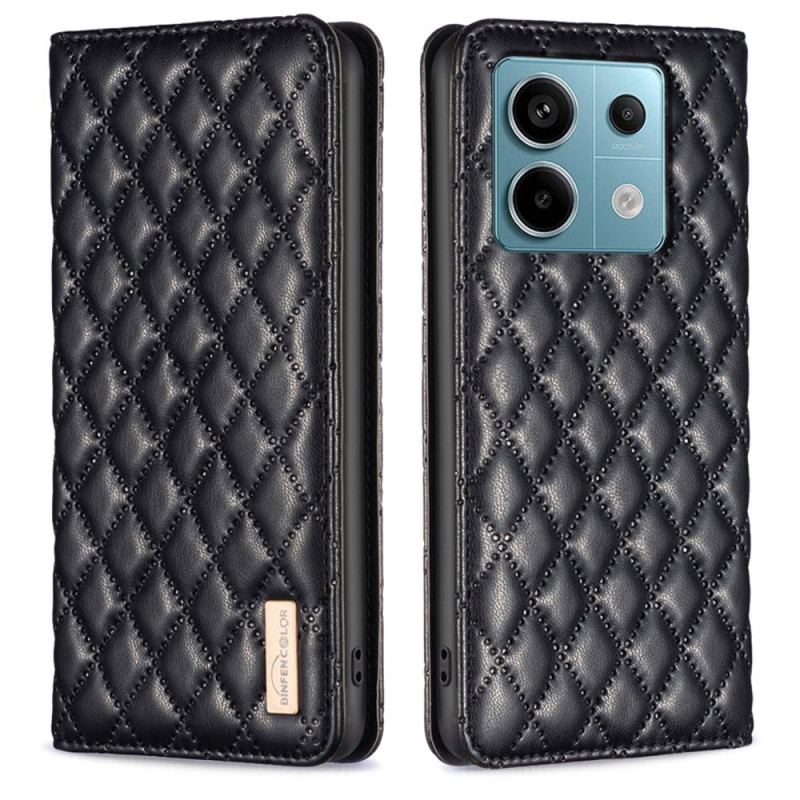 Flip Cover Xiaomi Redmi Note 13 Pro 4G / Poco M6 Pro 4G Matelassée BINFEN COLOR