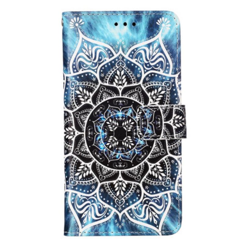 Housse Xiaomi Redmi Note 13 Pro 4G / Poco M6 Pro 4G Fleur Mandala à Lanière