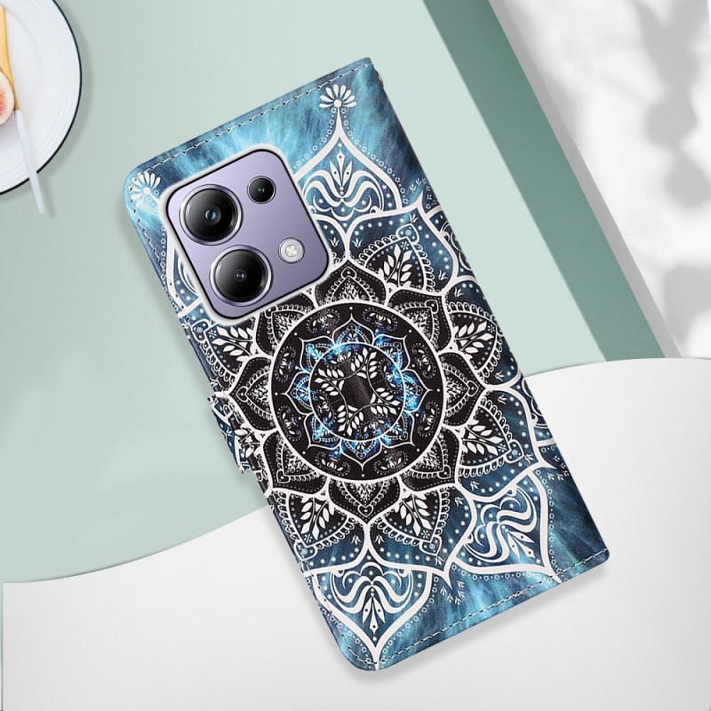 Housse Xiaomi Redmi Note 13 Pro 4G / Poco M6 Pro 4G Fleur Mandala à Lanière