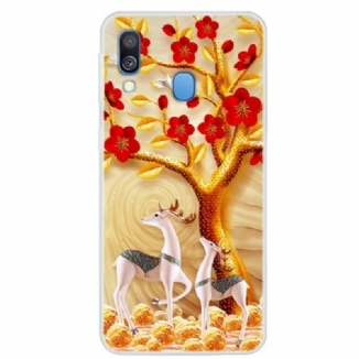 Coque Samsung Galaxy A40 Arbre Doré