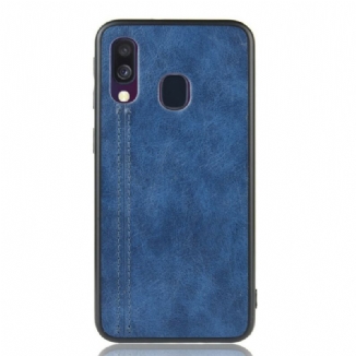 Coque Samsung Galaxy A40 Effet Cuir Couture