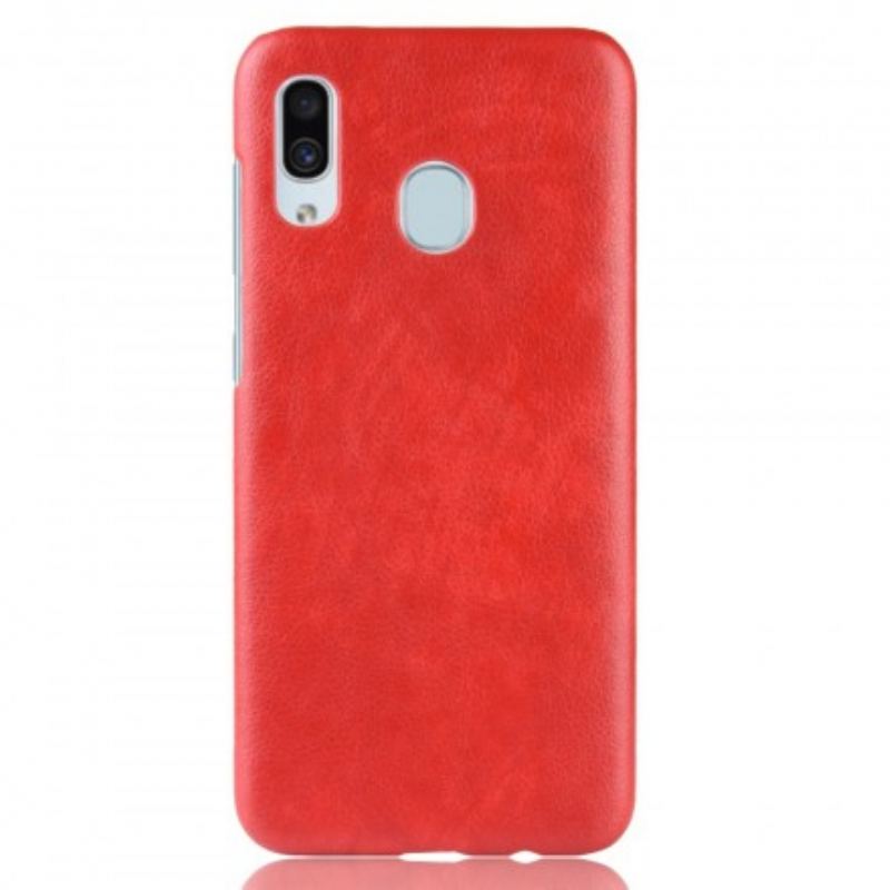 Coque Samsung Galaxy A40 Effet Cuir Litchi