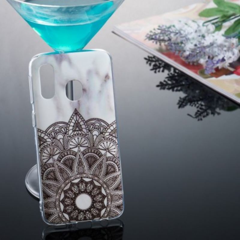 Coque Samsung Galaxy A40 Mandala Marbré