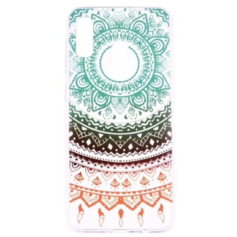 Coque Samsung Galaxy A40 Transparente Mandala Coloré