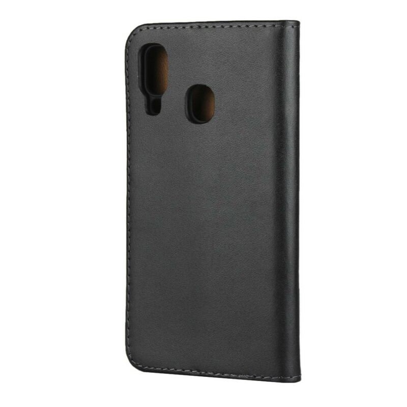 Housse Samsung Galaxy A40 Cuir Véritable Porte Feuille