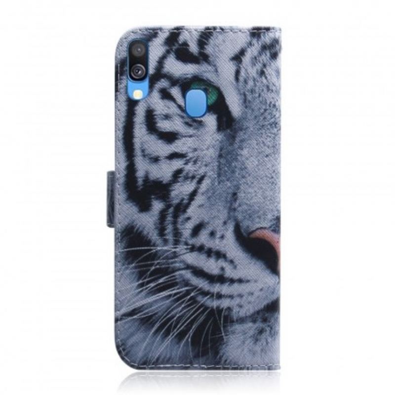 Housse Samsung Galaxy A40 Face de Tigre