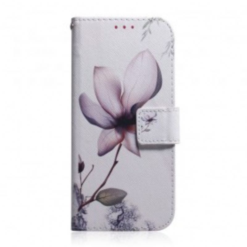 Housse Samsung Galaxy A40 Fleur Vieux Rose