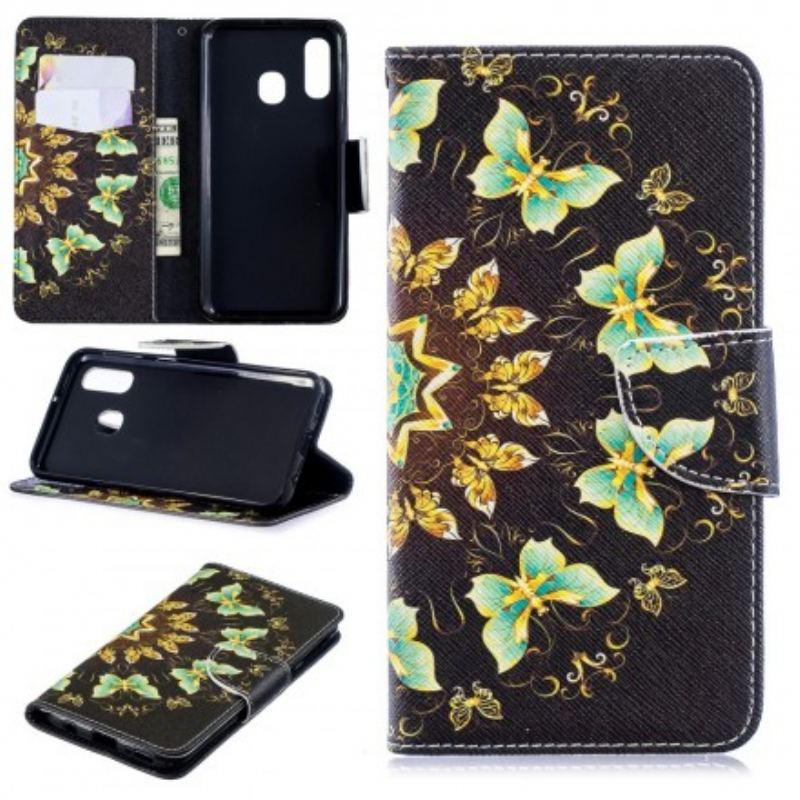 Housse Samsung Galaxy A40 Mandala Papillons