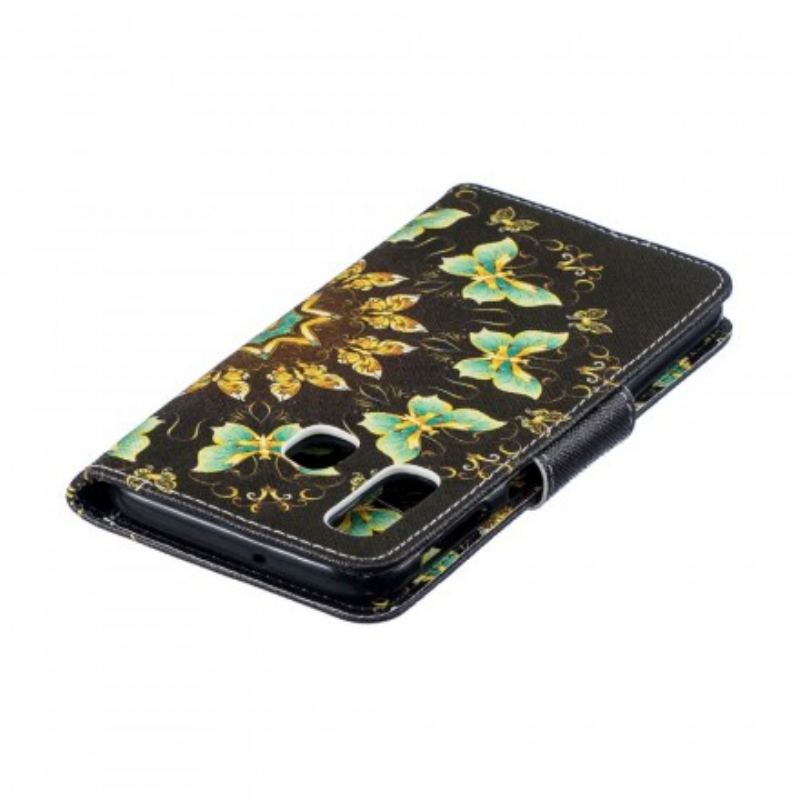 Housse Samsung Galaxy A40 Mandala Papillons