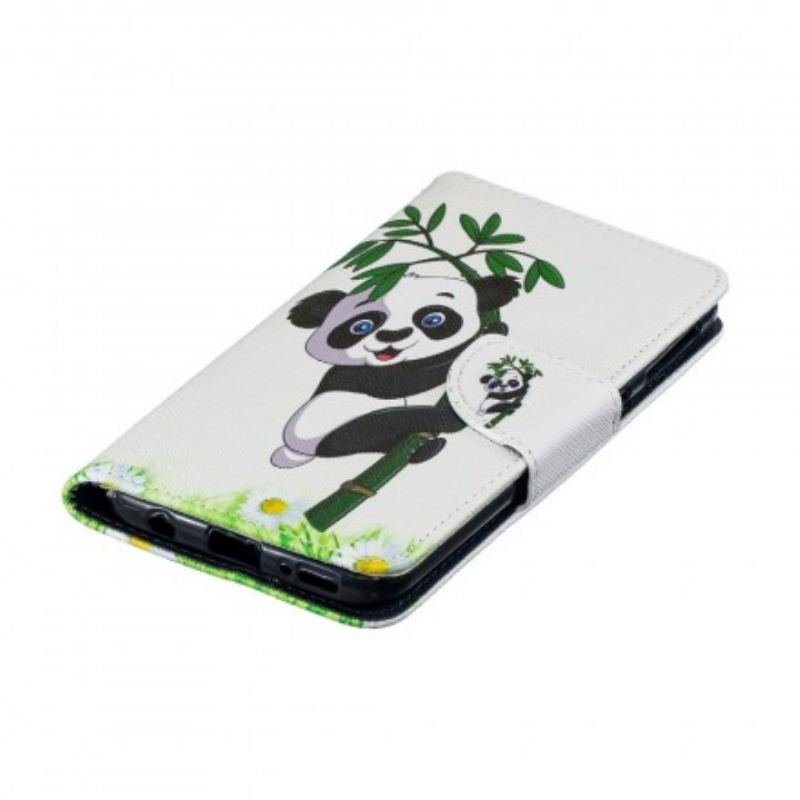 Housse Samsung Galaxy A40 Panda Sur Le Bambou