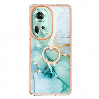 Coque Oppo Reno 11 5G Anneau Support Design Marbre