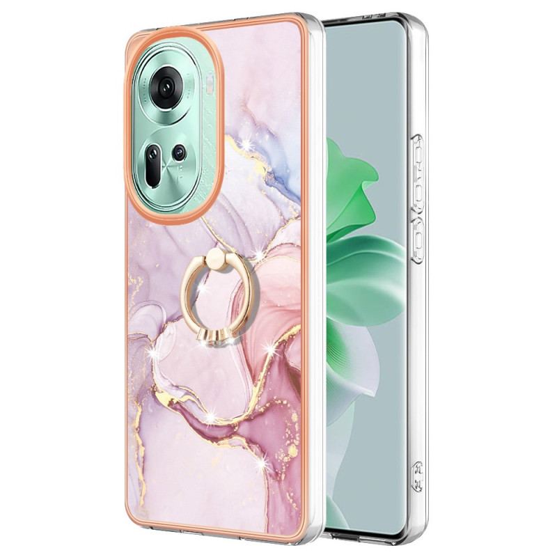 Coque Oppo Reno 11 5G Anneau Support Design Marbre