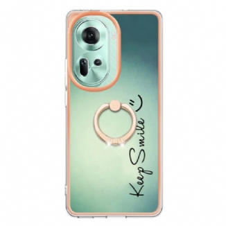 Coque Oppo Reno 11 5G Anneau-Support Keep Smile