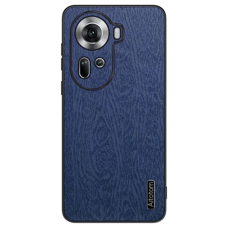 Coque Oppo Reno 11 5G Simili Cuir Effet Bois