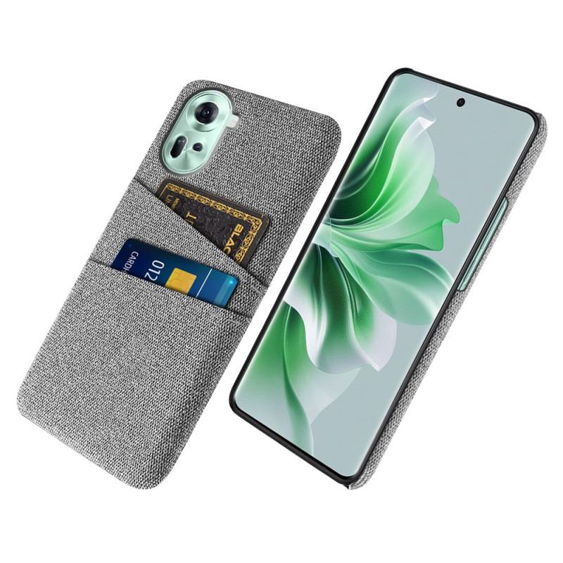 Coque Oppo Reno 11 5G Tissu Porte-Cartes