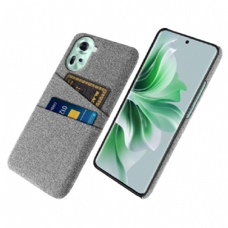 Coque Oppo Reno 11 5G Tissu Porte-Cartes