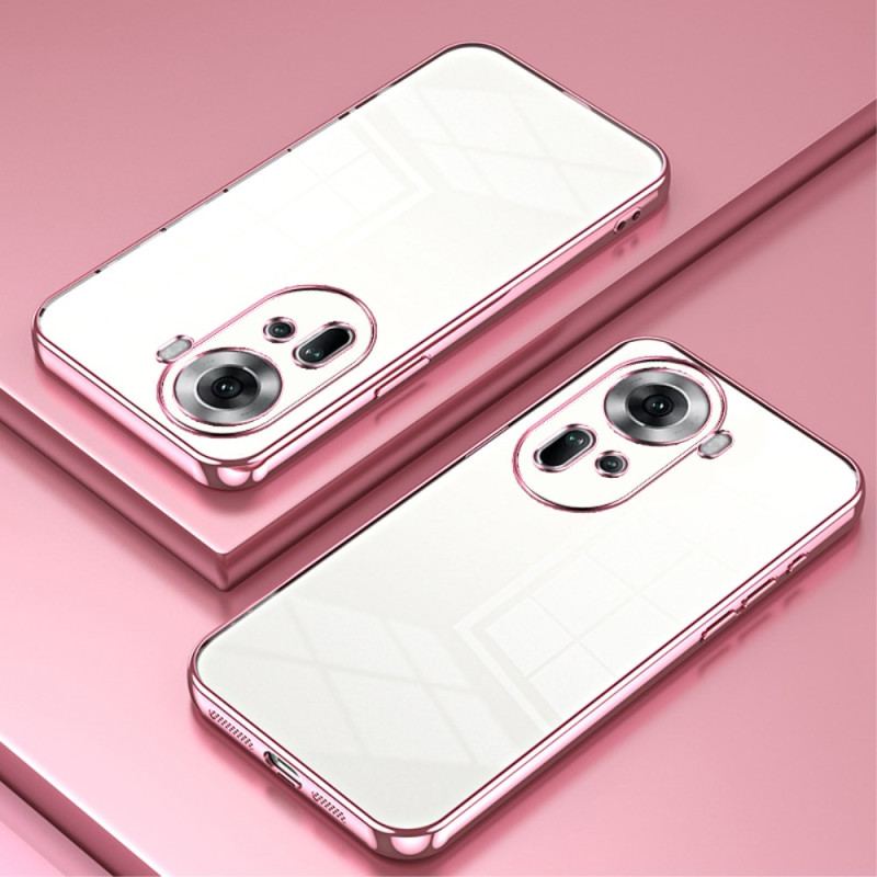 Coque Oppo Reno 11 5G Transparente Rebords Métallisés